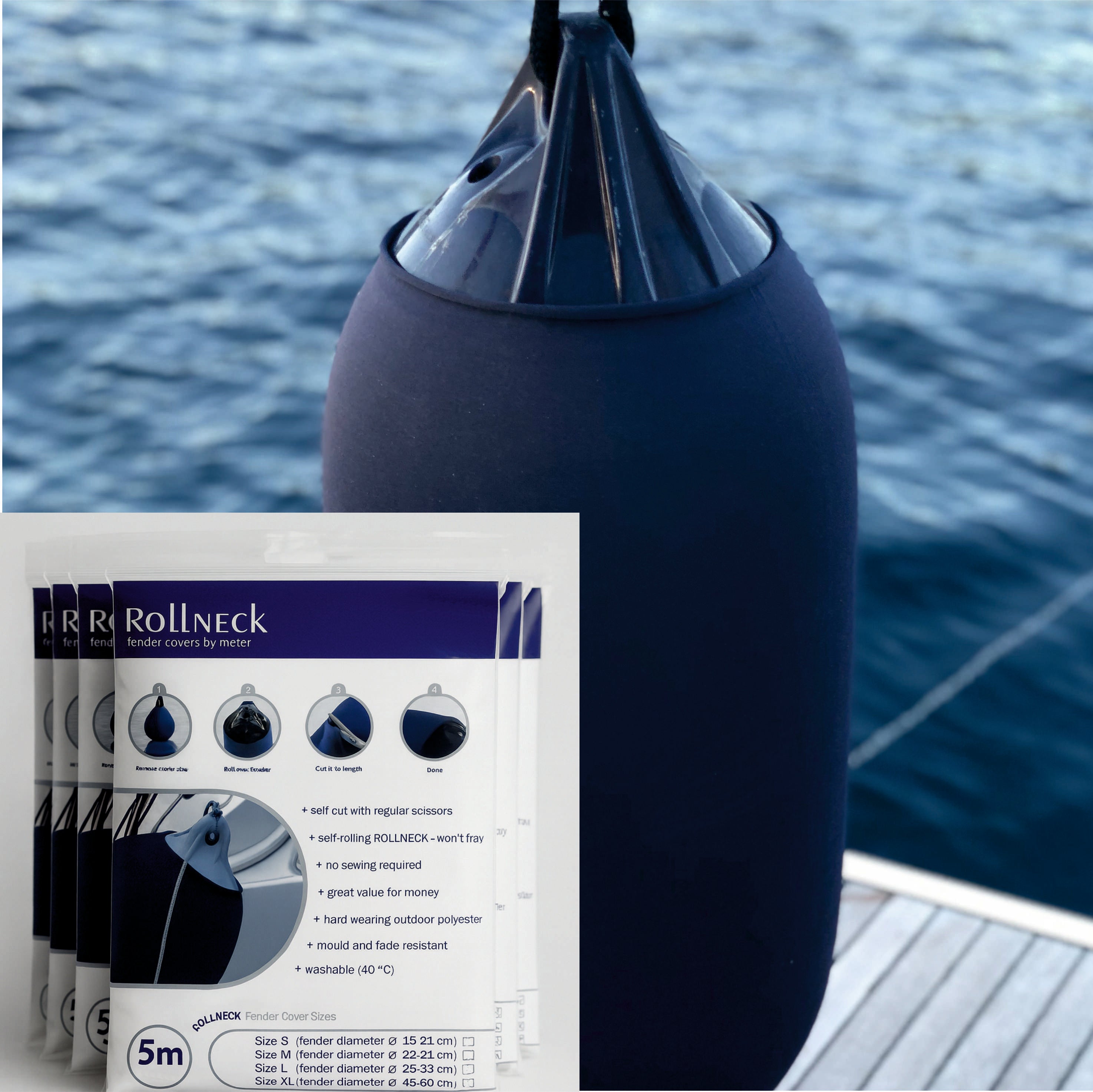 RollNeck - zylindrische Fender - 5m Pack